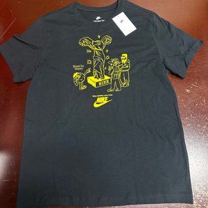 Nike Mens Black Sportswear Shoot For Victory Long Sleeve Pullover T-Shirt Size L